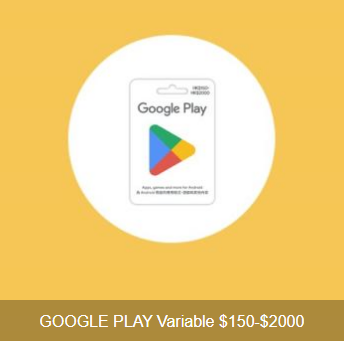 Google Play™ Gift Card Variable Amount ($150 - $2,000) 9折優惠